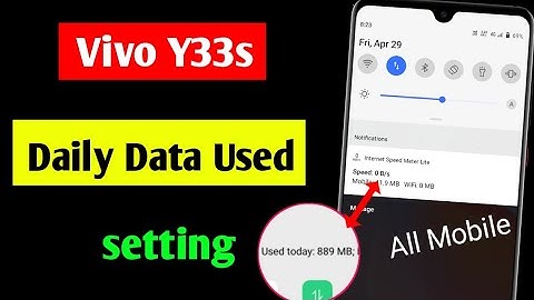 Vivo y33s me daily data use kaise dekhe | vivo y33s data usage setting | vivo y33s mobile
