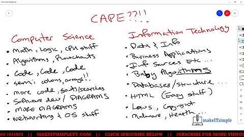 BREAKDOWN: Difference between Computer Science and IT at the CAPE level | MAKE | IT | SIMPLE | TT