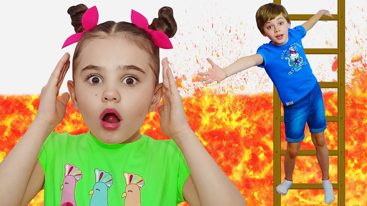 The Floor is Lava song Kids Songs Polina Fun YouTube