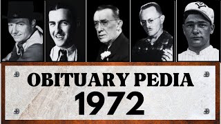 Famous Celebrities and People We Lost in 1972 - Obituary in 1972 - EP4