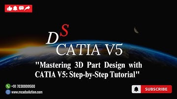"Mastering 3D Part Design with CATIA V5: Step-by-Step Tutorial" #mcad #design #catia #tutorial