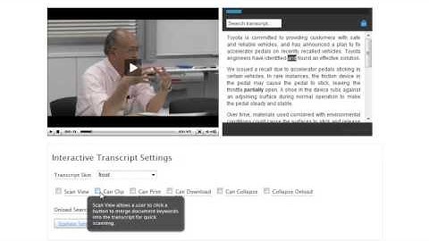 Publishing an Interactive Transcript