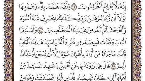 سورة يوسف الشيخ ياسر الدوسري صفحة ٢٣٨
