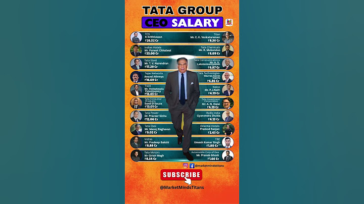 Tata Group CEO Salary Secrets #ceo #salary #tata