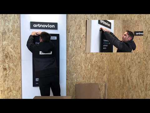 Artnovion | FixArt Tube, Double Vertical Panels Installation
