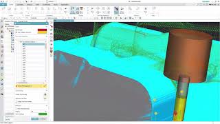 NX CAM 1872  Collision Check in Background