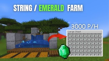 Minecraft Easy Automatic String + Emerald Farm 1.21+ Java Edition 3000+ p/h