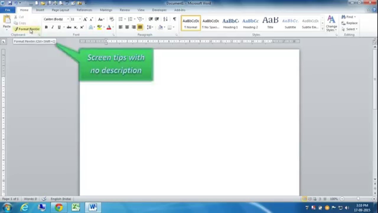 How to Enable or Disable Feature Description in Screen Tips in MS Word ...