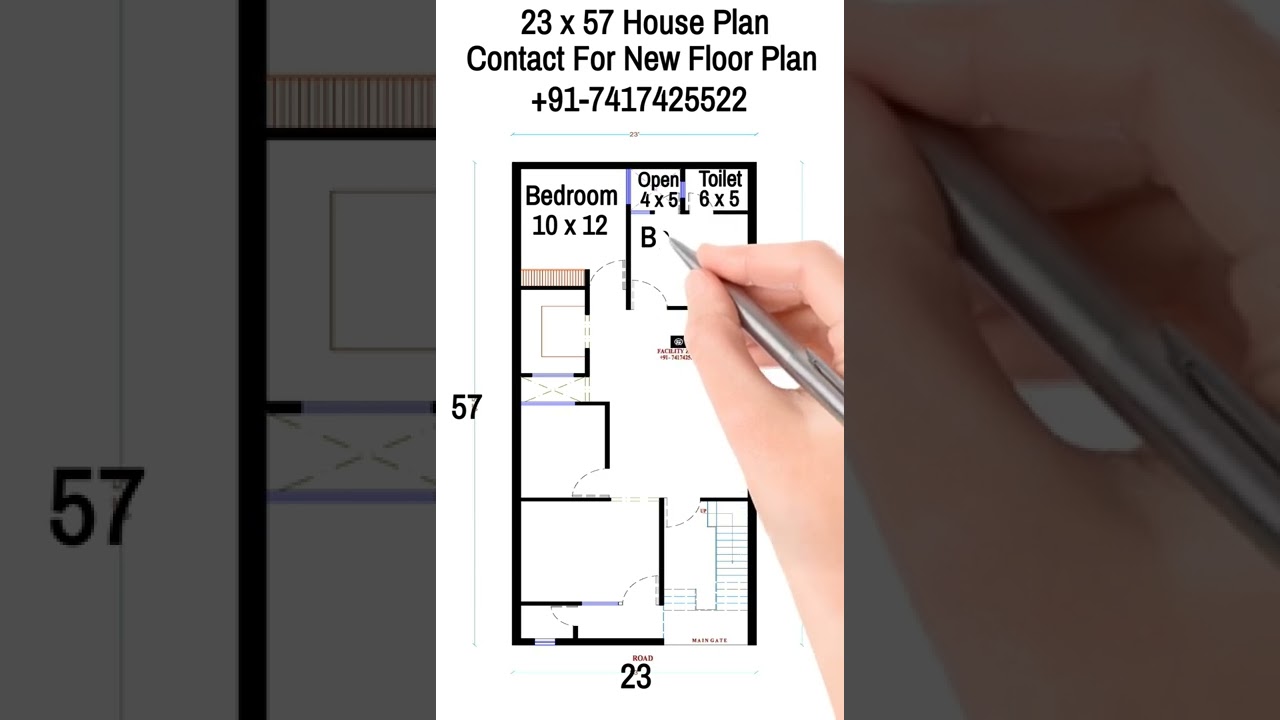 23 X 57 House design | 2BHK Set | Facility Zone |  