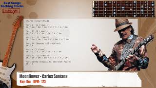 🎸 Moonflower - Carlos Santana Guitar Backing Track with chords chords