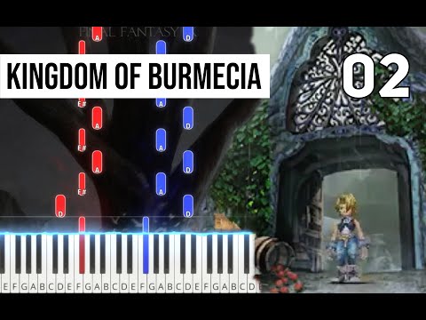 TPR - Kingdom of Burmecia (from Memoria) - 02 - Final Fantasy IX Piano Tutorial | Note Chart
