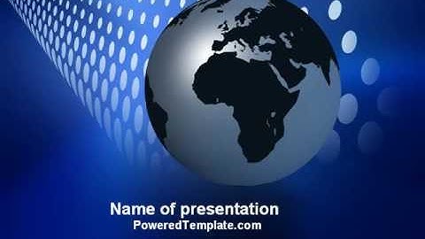 Globe in Blue PowerPoint Template by PoweredTemplate.com