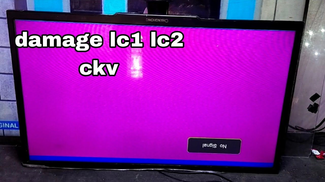 changhong 32 led tv violet picture - YouTube