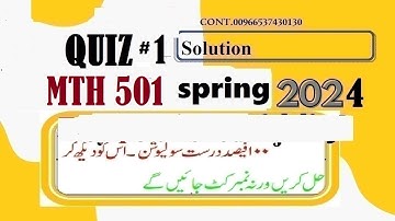 mth 501 quiz 1 solution spring 2024|mth501 quiz 1 solution spring 2024