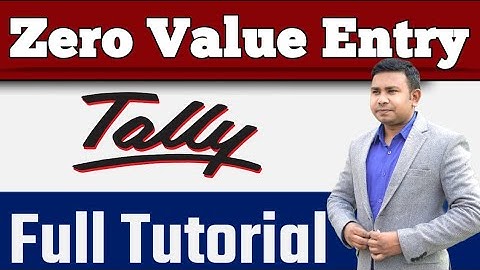 Zero Value Entry under GST in Tally ERP 9 in BDS Computer