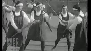 1929 Naginata, Sword & Knife Drills -Schoolgirls -Chofu-Shi -Japan