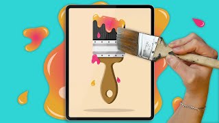 🎨 Painting on an iPad Pro | Adobe illustrator tutorial