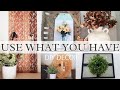 USE WHAT YOU HAVE DIY DUPE DECOR Using common household & crafting items! Recycle DECORATE for FREE