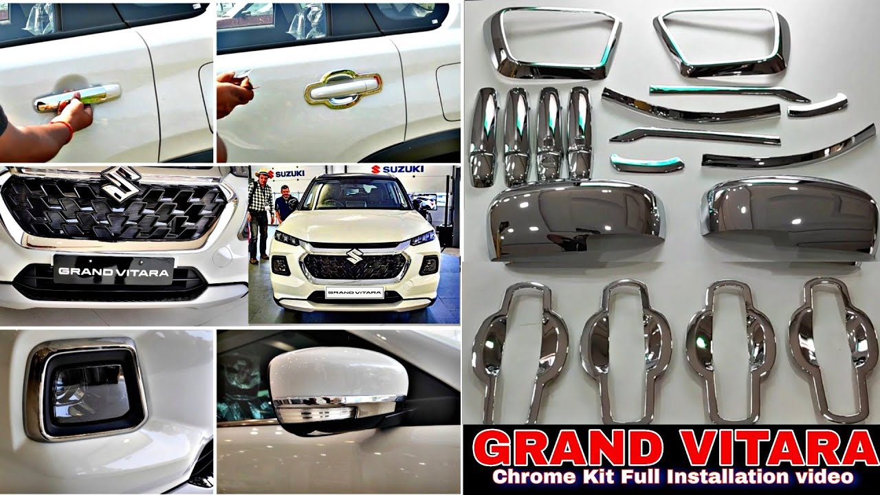 Grand Vitara Chrome Kit Full Installation By Car Accessories 🔥 - YouTube