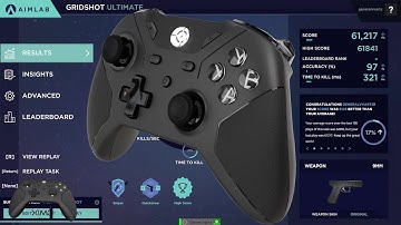 AIMLAB on Controller (no gyro) GridShot Ultimate - 61,217 | XIM NEXUS