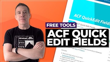 ACF Freebies - ACF Quick Edit Fields