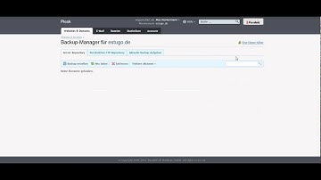 Anleitung: Backup in Plesk erstellen