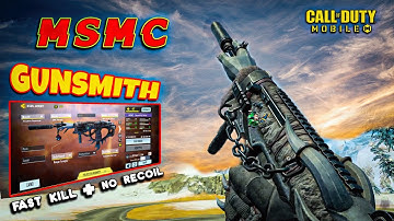 THIS MSMC GUNSMITH IS BETTER THEN FENNEC SEAION 3 | MSMC BEST GUNSMITH EVER ! CODM BR #msmcgunsmith