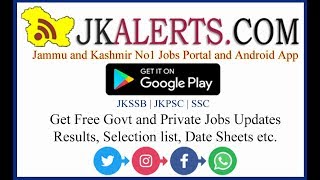 JKALERTS.COM J&K Govt and Private Jobs updates and alerts. screenshot 1