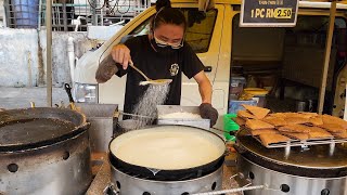 Malaysian Style Crispy Apam Balik Making | Tasty Apam Balik in Kuala Lumpur | Malaysian Street Food