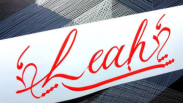 Leah Name Signature Calligraphy Status | #signature #cursivewriting #cutmaker #leah