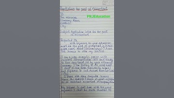 How To Write An Application For The Post Of Accountant In English #youtubeshorts # Application