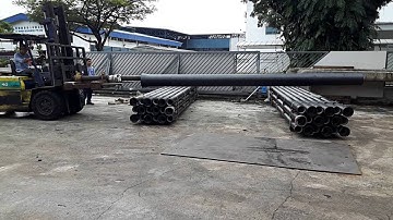 Loose Ductile Iron Pipes Nested In 20Ft Container