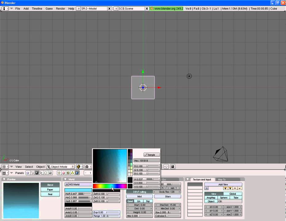 blender change cursor color