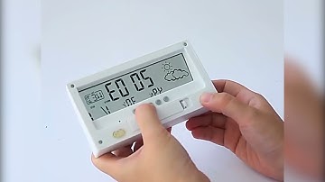 Digital LED Weather Desk Clock with Transparent Display
