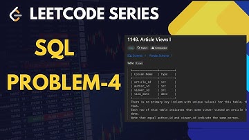 SQL Tutorial: Find Authors Who Viewed Their Own Articles | LeetCode 1148 Solution | Sql  Series |