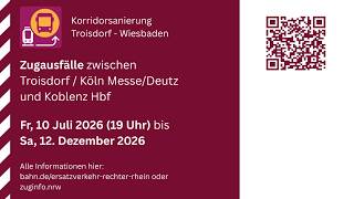 [DB Regio] Info-Ansage zur Generalsanierung Rechter Rhein