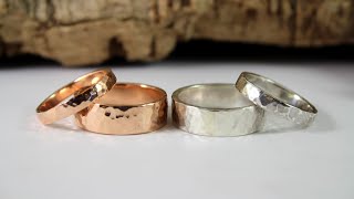 LIVE!  Making A Hammered Silver Ring
