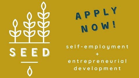 SEED - Self Employment and Entrepreneurial development programme