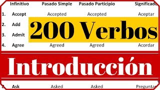 Los 200 verbos regulares e irregulares mas usados en inglés [Introducción]