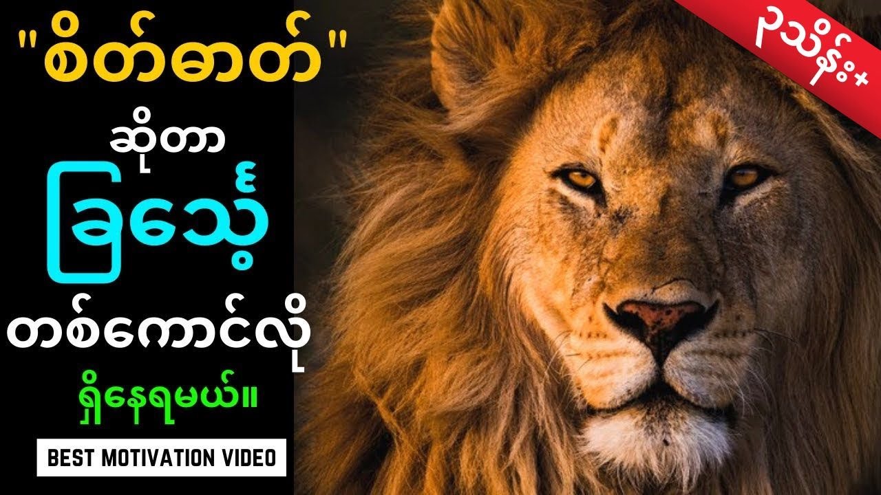 ခြင်္သေ့တစ်‌ကောင်ရဲ့ စိတ်ဓာတ် 🔥( Best Motivational Video )🔥