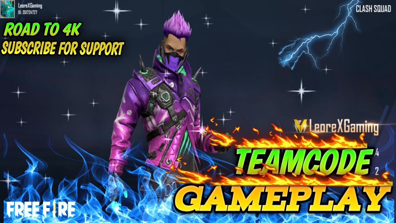 FREE FIRE LIVE TEAMCODE GAMEPLAY ONLY || FF LIVE CUSTOM ROOM - YouTube