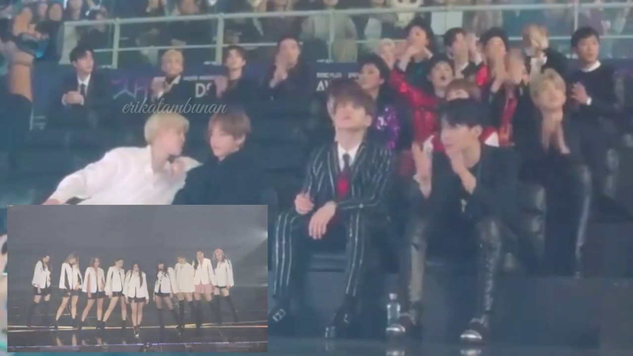 [181106] BTS REACTION TO TWICE 'Heart Seaker' 'What is Love' 'Dance The Night Away' AT MGA 2018