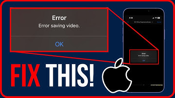 IPHONE ERROR SAVING VIDEO ERROR [FIXED] | How to Fix Error Saving Video iPhone