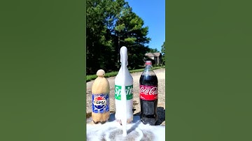 Coke and Pepsi Sodas Vs Mentos 21 (IN REVERSE) #satisfying #experiment #asmr