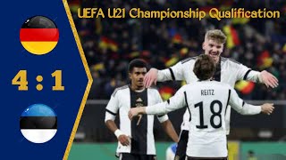 Highlight Germany U-21 vs Estonia U-21 I UEFA U-21 Championship Qualification II All goals