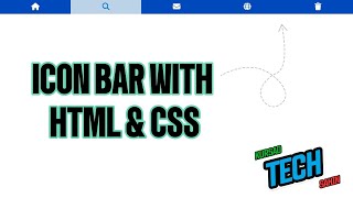 How to create Horizontal Icon Bar with HTML&CSS
