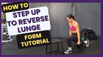 Dumbbell Step Up To Reverse Lunge Exercise Tutorial | Glute Workout