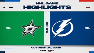 NHL Highlights | Stars vs. Lightning - October 30, 2025 screenshot 3