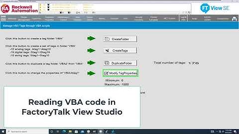 Understand VBA Code in FactoryTalk View Studio SE the Easy Way