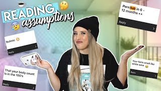 READING ASSUMPTIONS ABOUT ME | Exposing Myself | Jessie Sims
